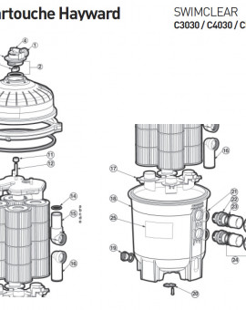 Embout prise d'air pour filtre à cartouche SWIMCLEAR C3030 C4030 C5030 - Num11