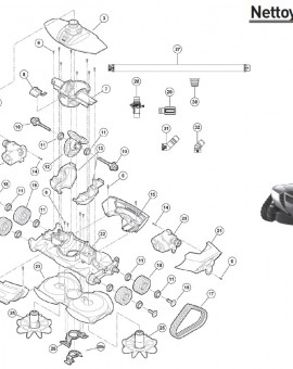 Roulement (roue + moteur) pour robot MX16 - Num11