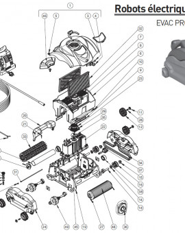 Extremité brosse pour robot EVAC PRO et SHARKVAC XL - Num17