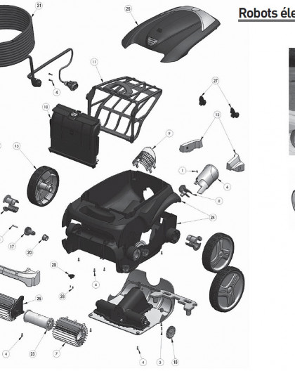 Flotteur arriere EC pour robot Vortex 3 et Vortex 4 - Num13