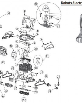 Support du moteur turbine pour robot ZENIT 20 - NumNR