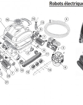 Tube de roues non motrices pour robot PROTRAC QC/RC - Num9