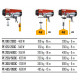 Palan Electrique avec Poulie de Mouflage 125-250 kg