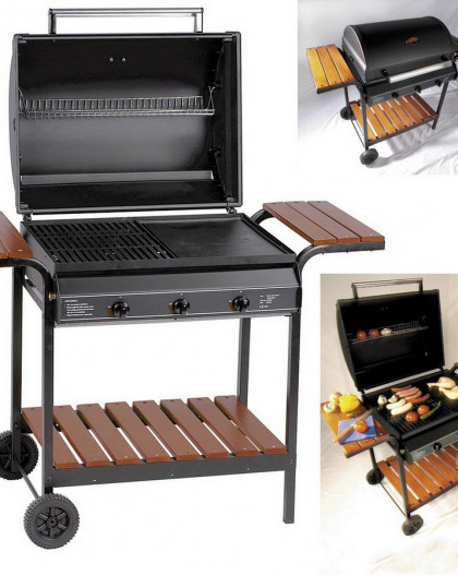 Barbecue Gaz 3 Feux Grill et Plancha 13.7kW