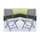 Chaise de jardin Pliante MODULO Grise Lot de 2 H88 x P55 x L48cm