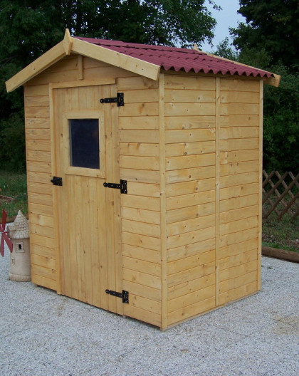 Abri de jardin en bois Eden, 2.46m2 de 1.9x1.9m