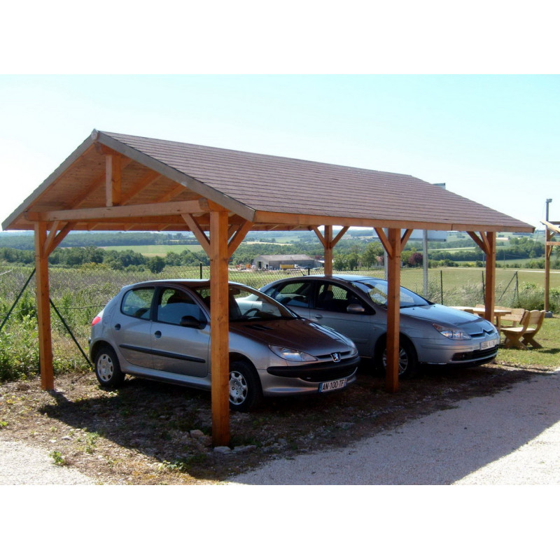 Auvent voiture, carport Karpa, 30m2, 3.5x6.2m