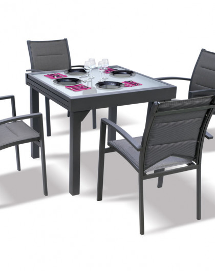 Table Modulo grise 90-180cm 4 à 8 places
