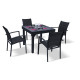Table Modulo noire 90-180cm 4 à 8 places