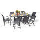 Ensemble Modulo 8 Table + 4 fauteuils + 4 chaises Gris 