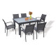 Ensemble Modulo 6 Table + 6 fauteuils Gris