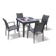 Ensemble Modulo 4 Table + 4 fauteuils Gris