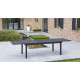 Table de jardin Modulo Noire 8-12 pers. 72x100x200/extensible 320cm