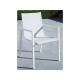 Fauteuil de jardin WhiteStar Blanc et gris H86 x P57 x L61cm