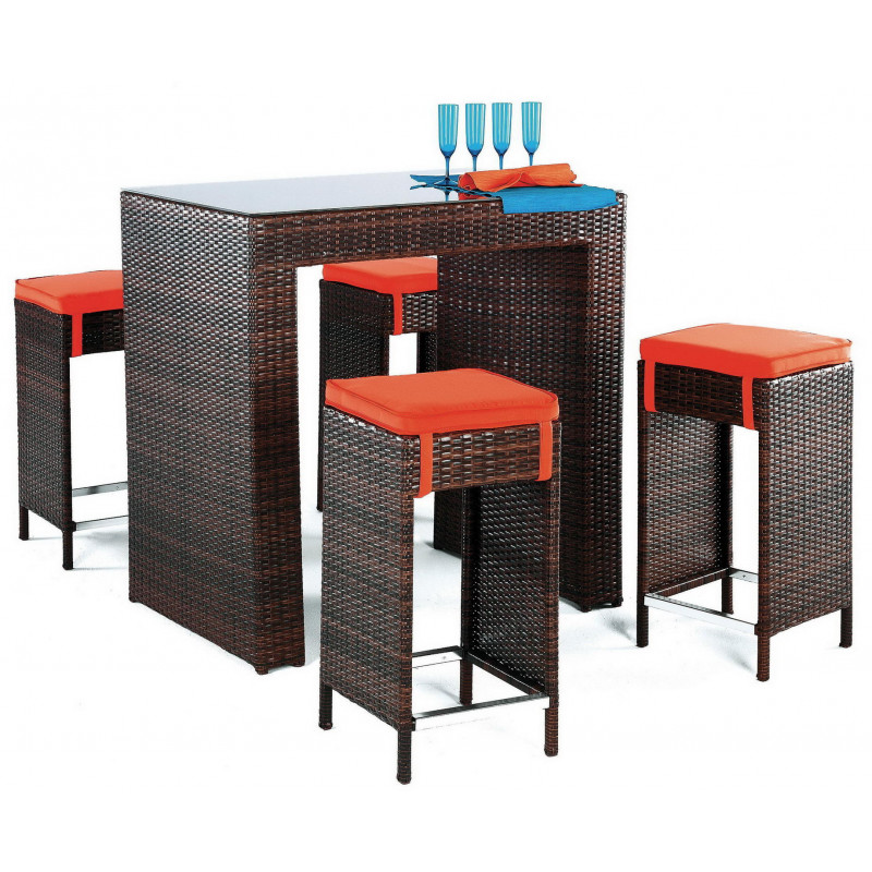 achat vente Table bar de jardin avec 4 tabourets | HEVEA mobilier de ... achat vente Table bar de jardin avec 4 tabourets | HEVEA mobilier de ...