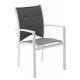 Fauteuil de jardin fauteuil à manger Modulo 1 place(s) Blanc - Gris Perle