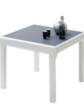 Table de jardin Modulo 4 à 8 place(s) Blanc - Gris Perle