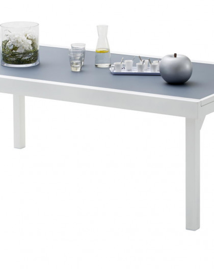 Table de jardin Modulo 8 à 12 place(s) Blanc - Gris Perle