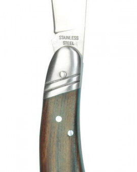 Couteau à greffer inox poli avec cran de sécurité
