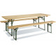 Ensemble Table et 2 Bancs type Brasseur