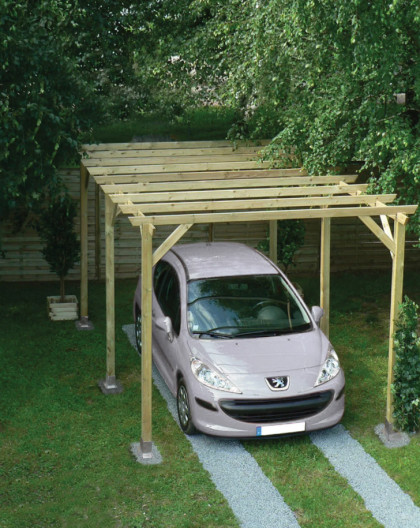 Carport bois clair MARANELLO