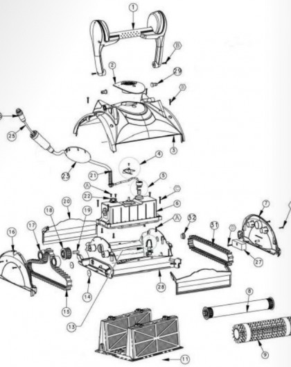 Câble + swivel 18 m pour robots Maytronics - Num25