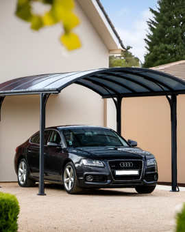 Carport ALUMINIUM toit 1/2 rond garantie 10 ans