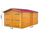 Garage Madriers massifs 20 mm 3.5x5.4m de 21.54 m2 DOUVRES