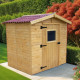 Abri de jardin bois panneaux 16mm EDEN 16 - 2.46 m2 de 1,9 x 1,9m Option Montage a domicile possible