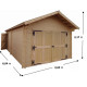 Garage Bois Madrier 42mm VECTURA de 19.03 m2 de 3.5x6.2m