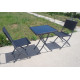 Ensemble table et chaises-fauteuils Kiosque 2 places Noir