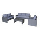 Salon de jardin Sofa 6 place(s) Noir Anthracite