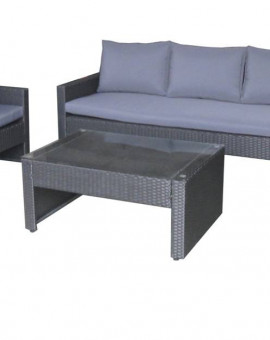 Salon de jardin Sofa 6 place(s) Noir Anthracite