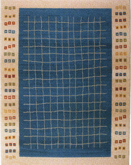 Tapis en Laine Vierge Modèle COIMBRA 165 BLEU Rectangulaire - Dim. cm 200x250
