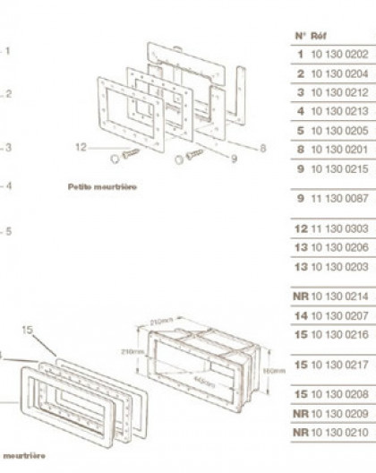 Cache Vis Skimmer CERTIKIN Grande Meurtrière Béton