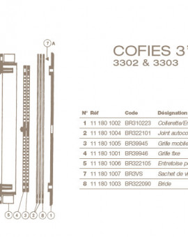 Joint Autocollant Refoulement COFIES 3302 et 3303, 3, BR322101