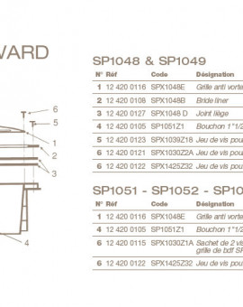 Jeu de Vis pour Bride Bonde de Fond HAYWARD