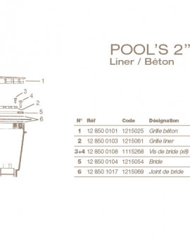 Grille Bonde de Fond POOLS