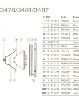 Joint Autocollant pour Projecteur COFIES 300W