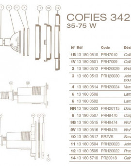 Joint autocollant pour Projecteur COFIES 35-75W, Liner, PRH20030