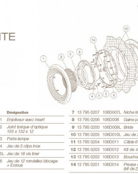 Joint Torique dOptique 155 x 132 x 12 pour Projecteur SNTE