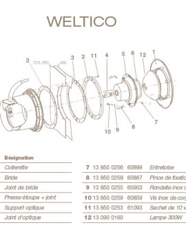 Sachet de 10 Vis de Bride pour Projecteur WELTICO