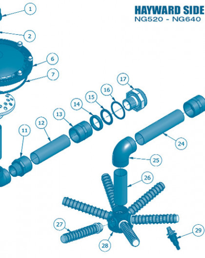 Filtre Side Polyester NG520 NG640 - Num 29 - Drain