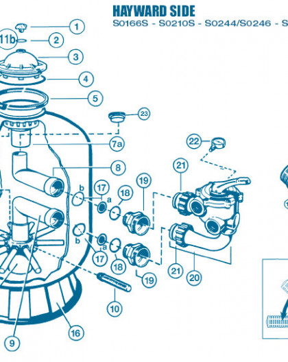 Filtre Side - Num 7a+b - Diffuseur supérieur (sauf sur modèle SO244S)