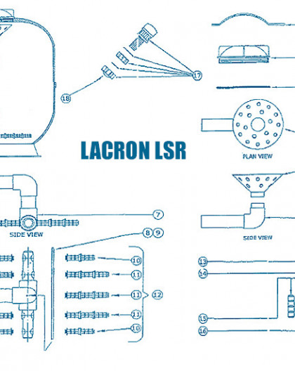 Filtre Lacron LSR - Num 12 - Ensemble de crépines pour LSR 24 pouces (4X120 et X200)