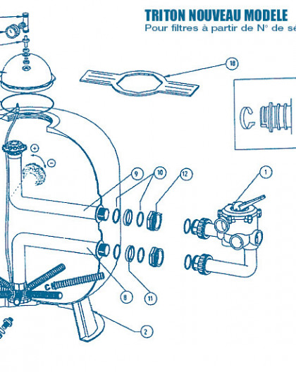 Filtre Nouveau Modèle - Num 7 - Embout purge dair TR100