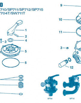 Vanne Num 6 - Joint de couvercle pour SP704 et SW704T