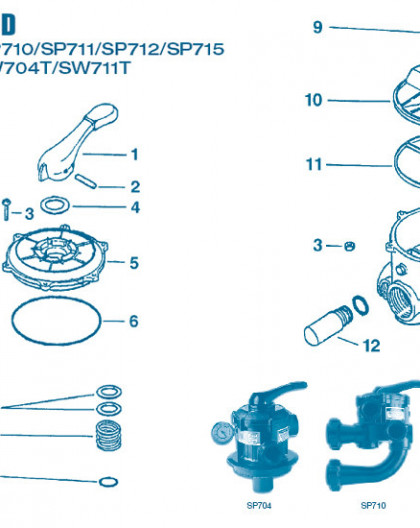 Vanne Num 6 - Joint de couvercle pour SP715 et SP716