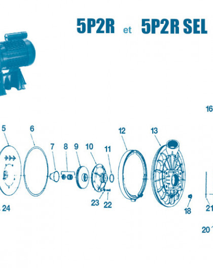 Pompe 5P2R SEL - Num 5 - Plateau détanchéite