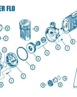 Pompe Power Flo - Num 8 - Moteur pompe pour SP1705